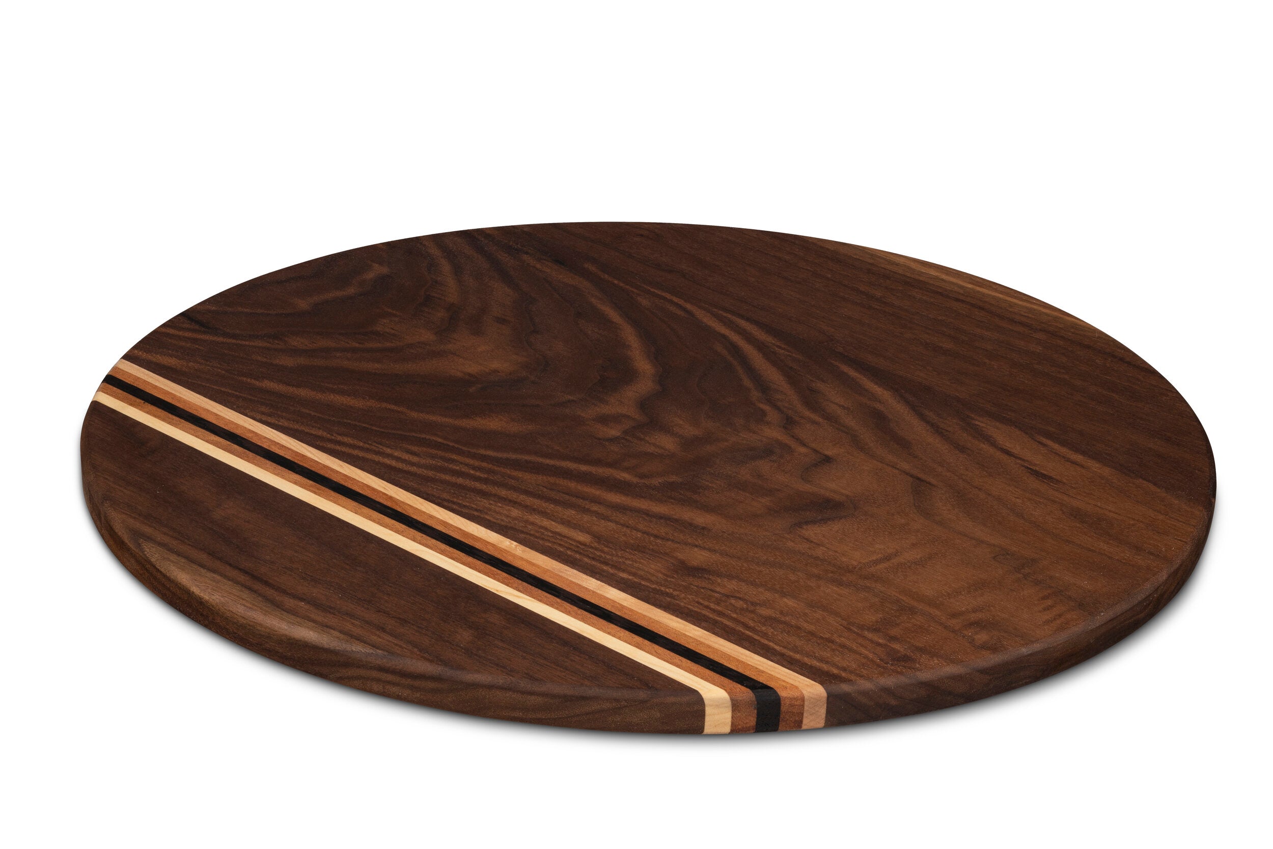 18" Round Walnut Charcuterie and Cheese Board